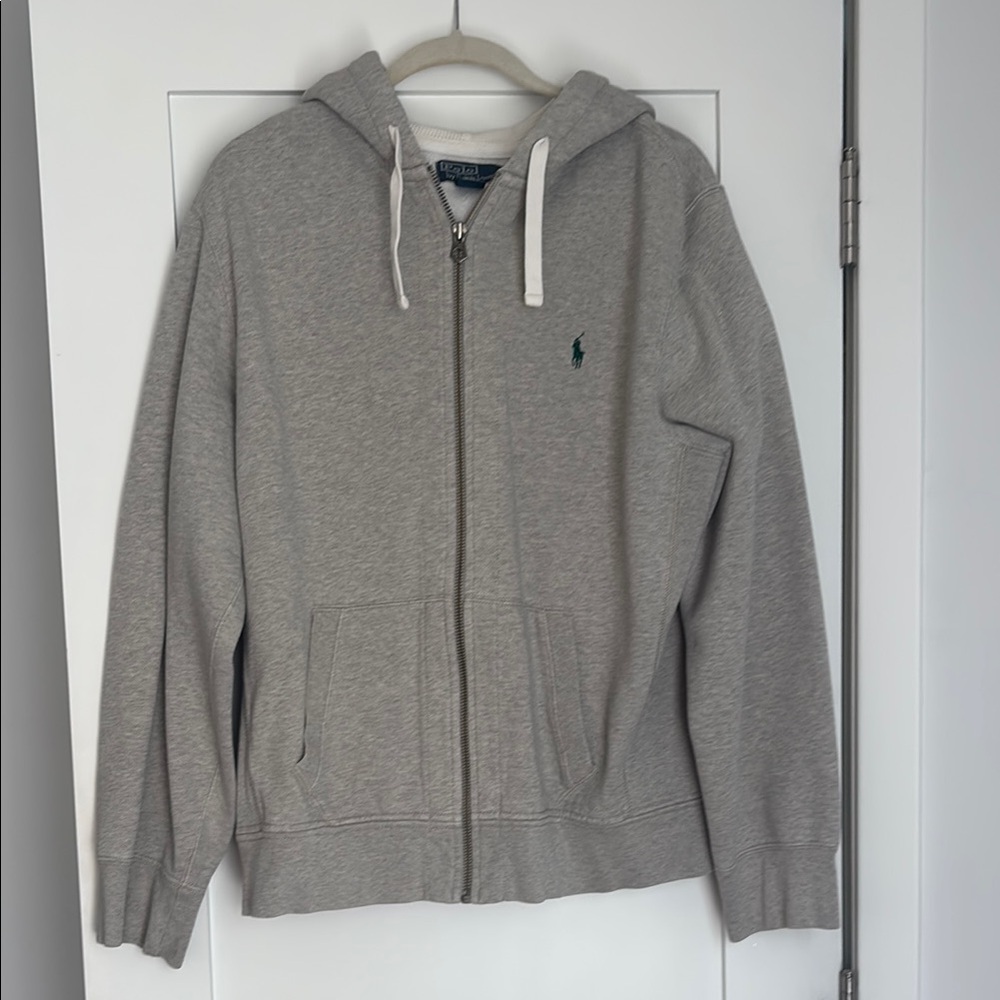 Polo by Ralph Lauren Gray Zip Up Jacket with Hood